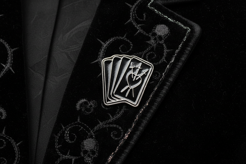 Black Tarot Card Enamel Pin- Goth Pin, Witchy Gift, Bookbag and Lapel Pin