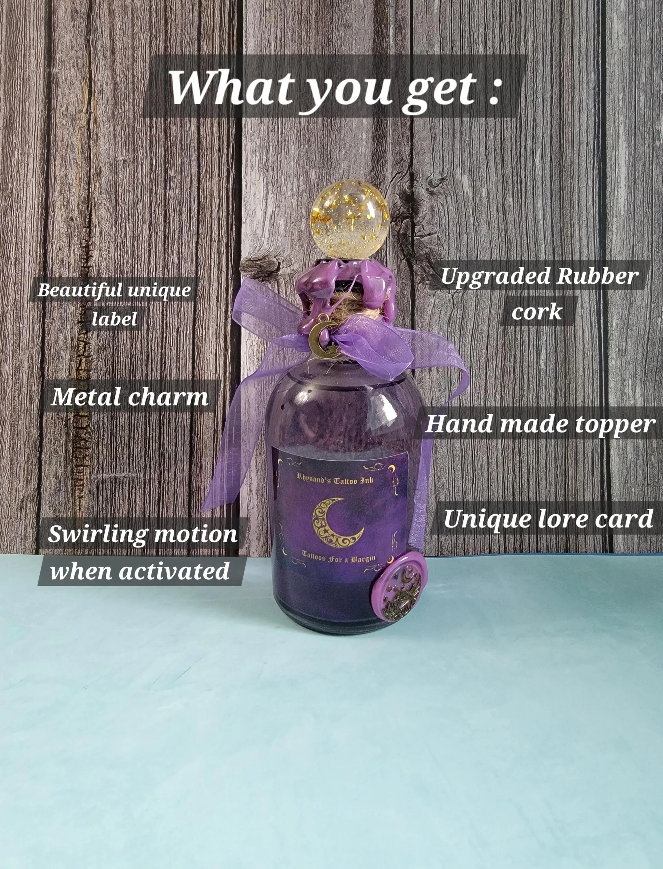 Night Court Potion Bottle – Bookish Decor with Lore Card