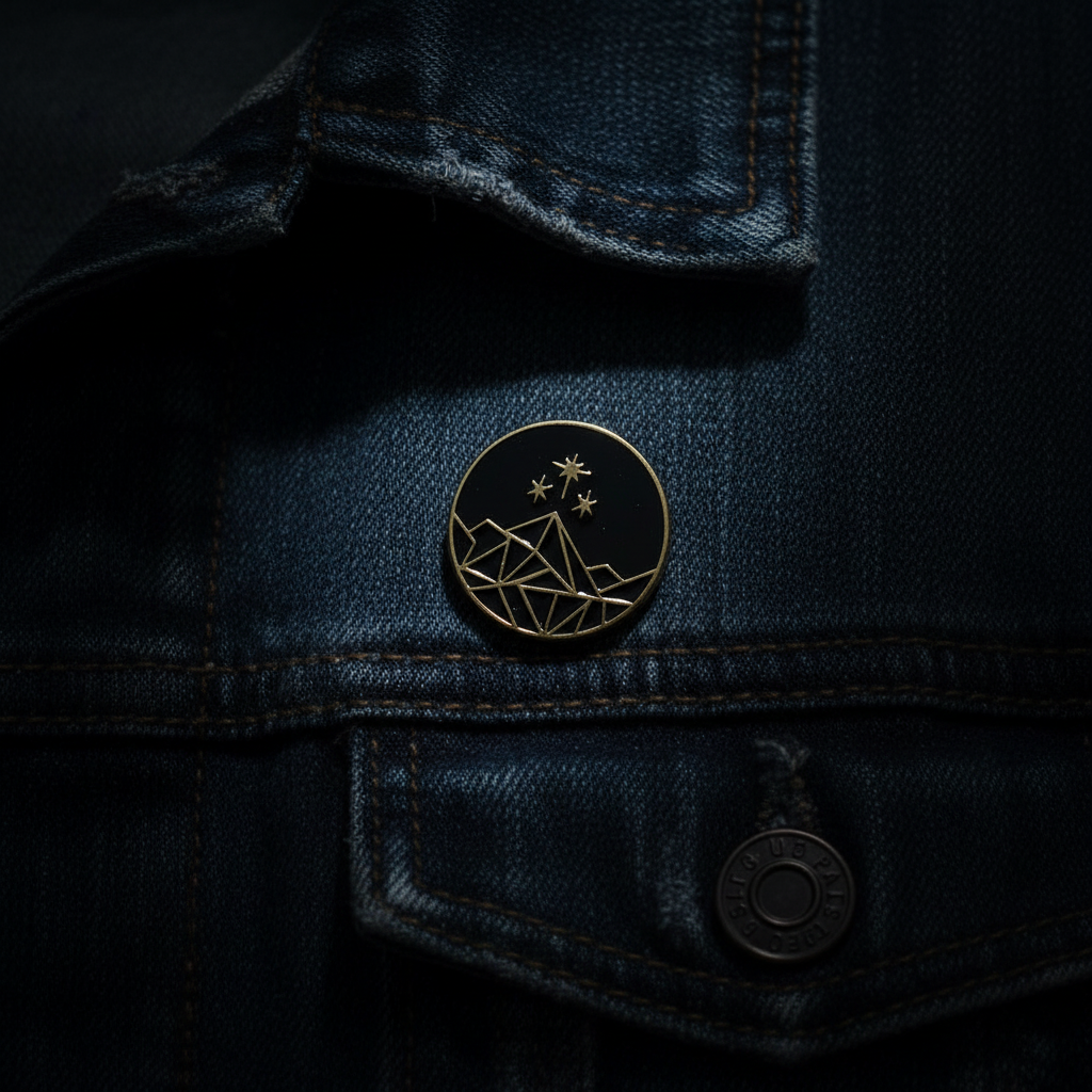 Acotar pin Name worn on jacket lapel, bookish pin style for everyday wear