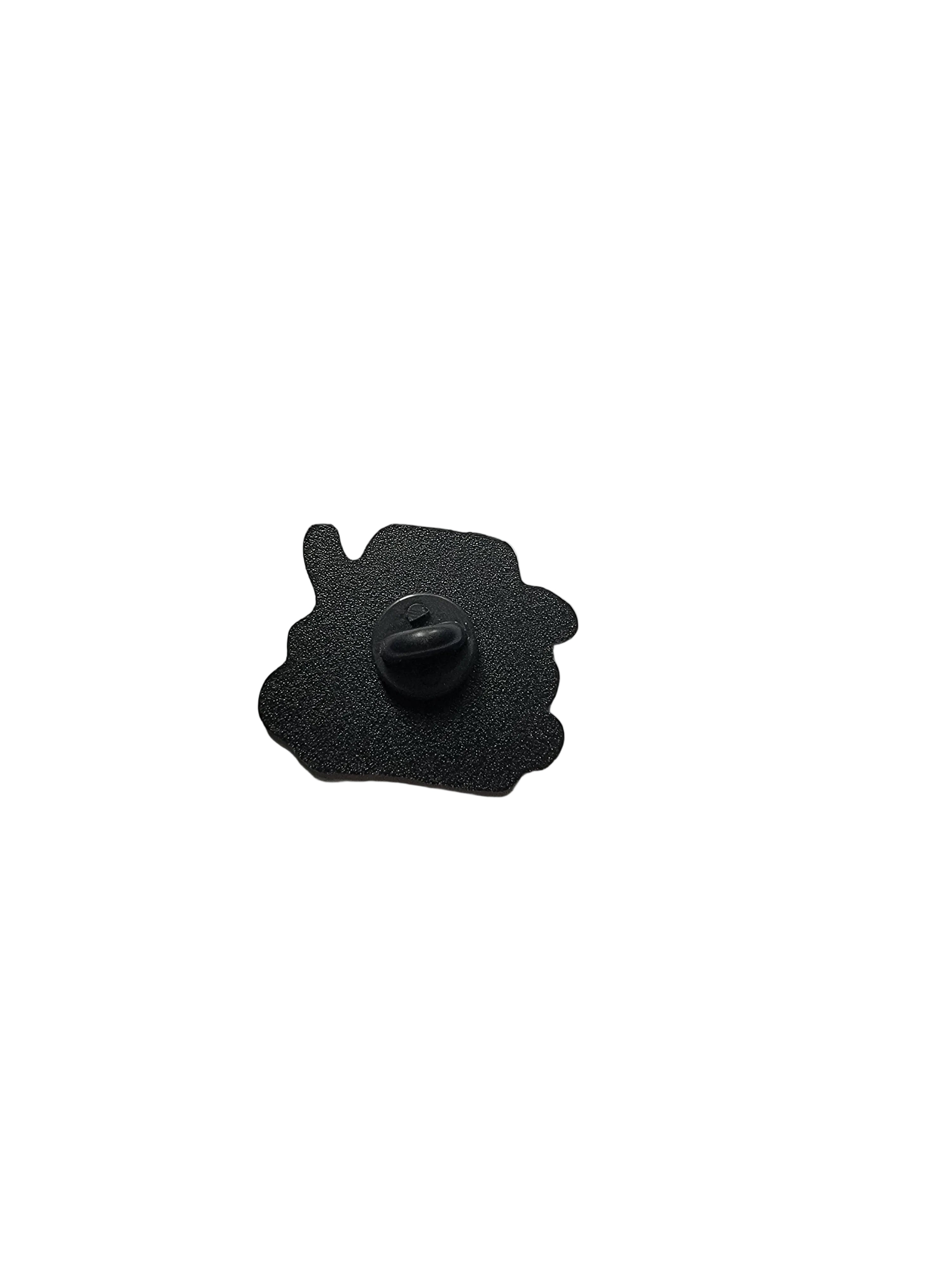Black rubber grommet on a white background