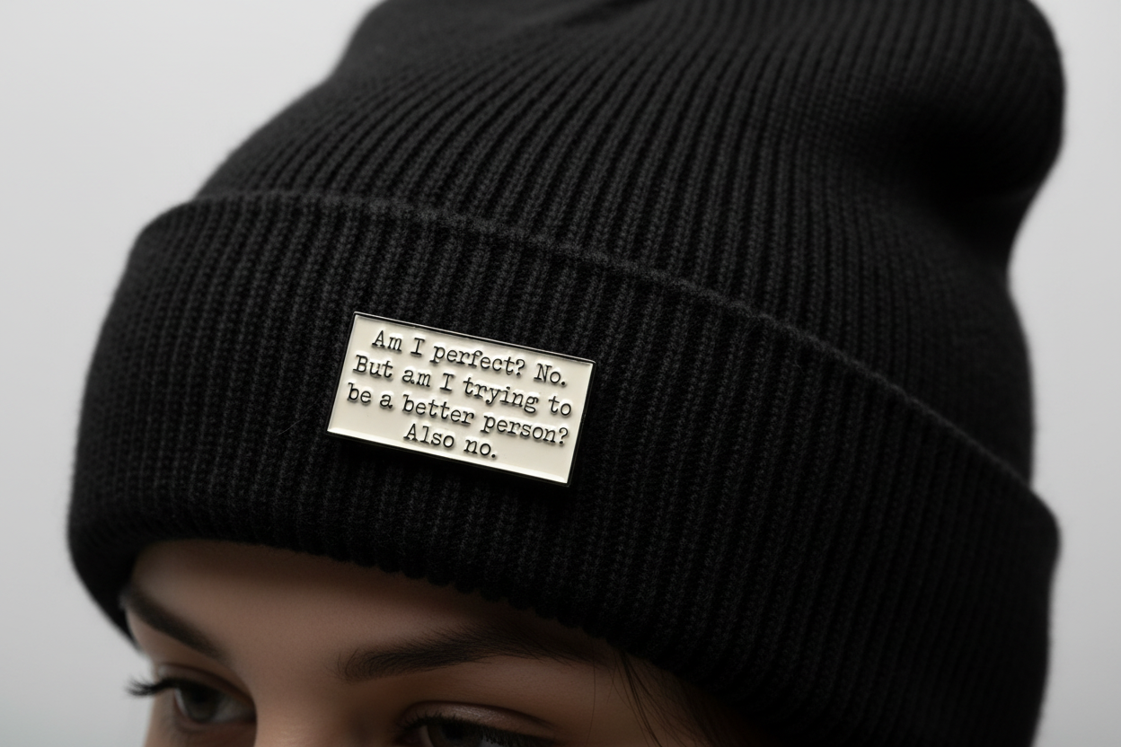 Am I Perfect? No. But Am I trying? Also no Enamel Pin - Funny Sarcastic Humor Pin, Snarky Lapel Pin, Coworker Gift