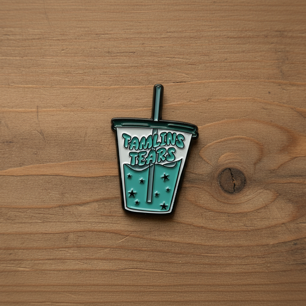 Tamlin's tears enamel pin n wood background booktok enamel pin with sparkle detail