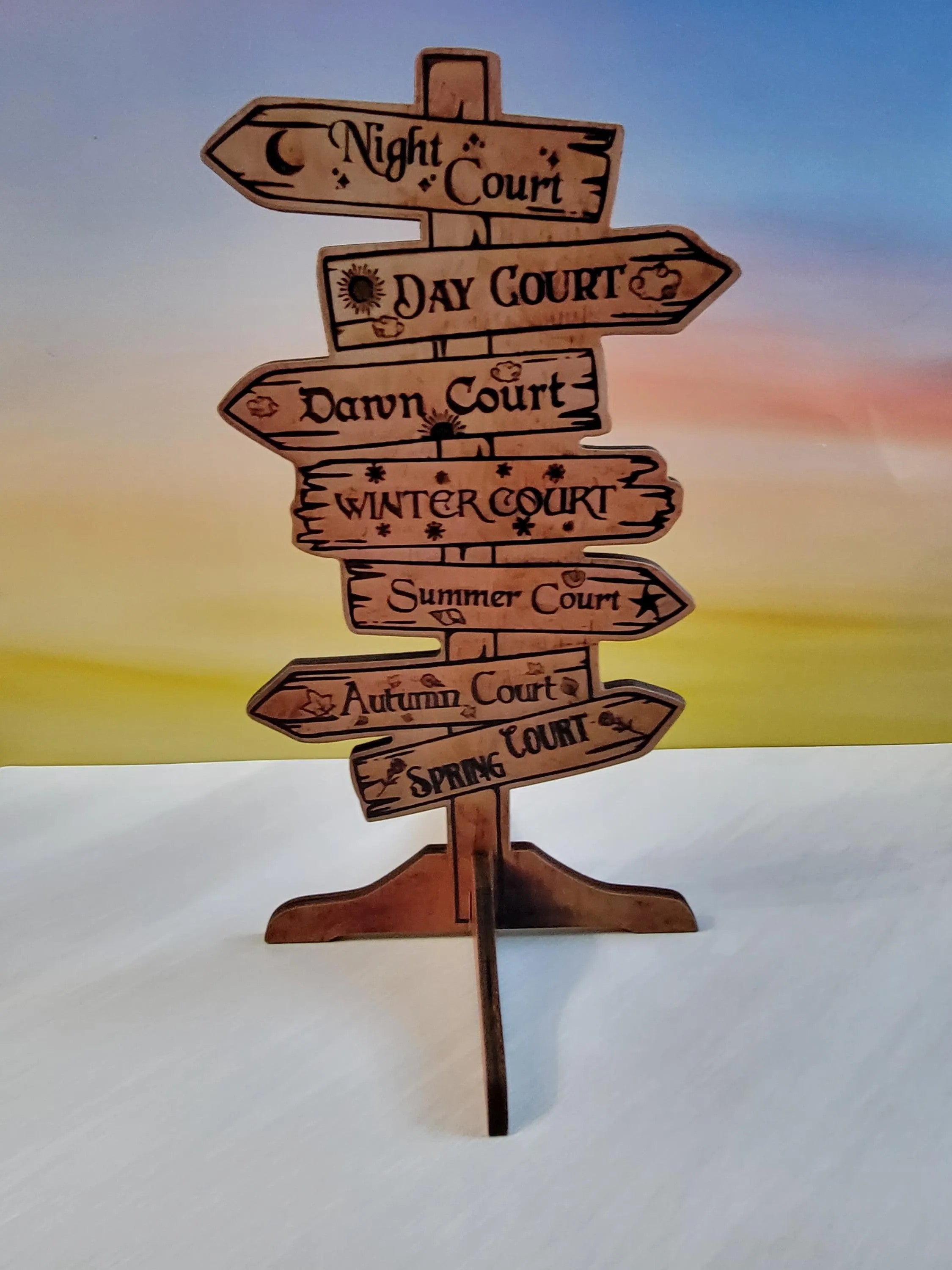 ACOTAR & Fourth Wing Inspired Mini Fantasy Signs- Velaris & Prythian Bookshelf Decor