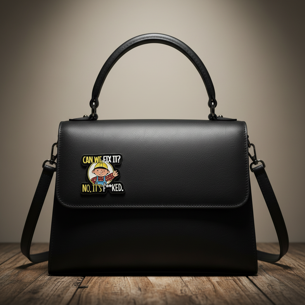 Can wefix it enamel pin attached to purse cartoon brooch accessory for bags and personal style
