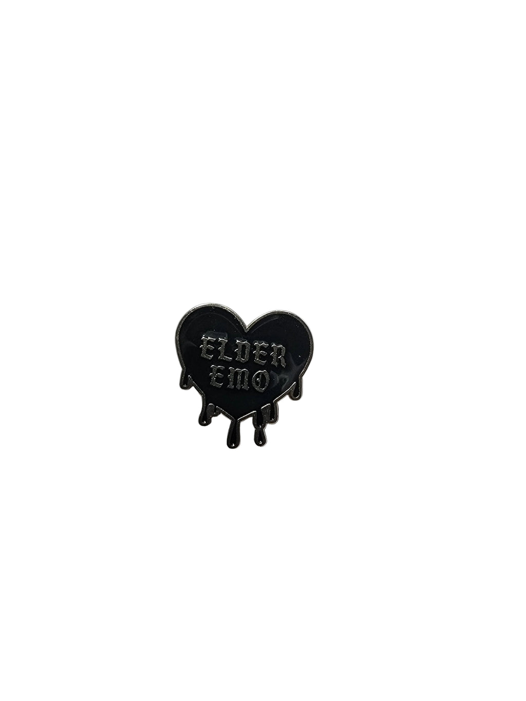 Elder Emo Enamel Pin featuring Heart design, goth girl gift for jackets and bags 