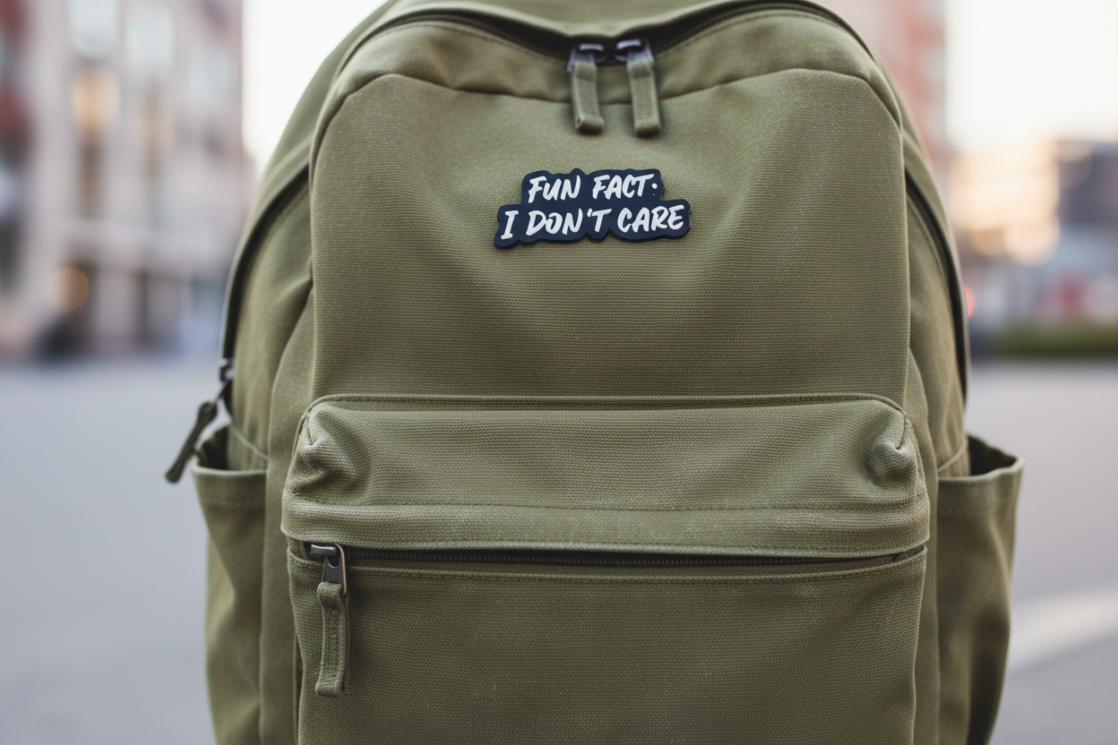 Fun Fact: I Don't Care Enamel Pin – Snarky Meme Pin Teen Gift, Lapel Backpack Pin