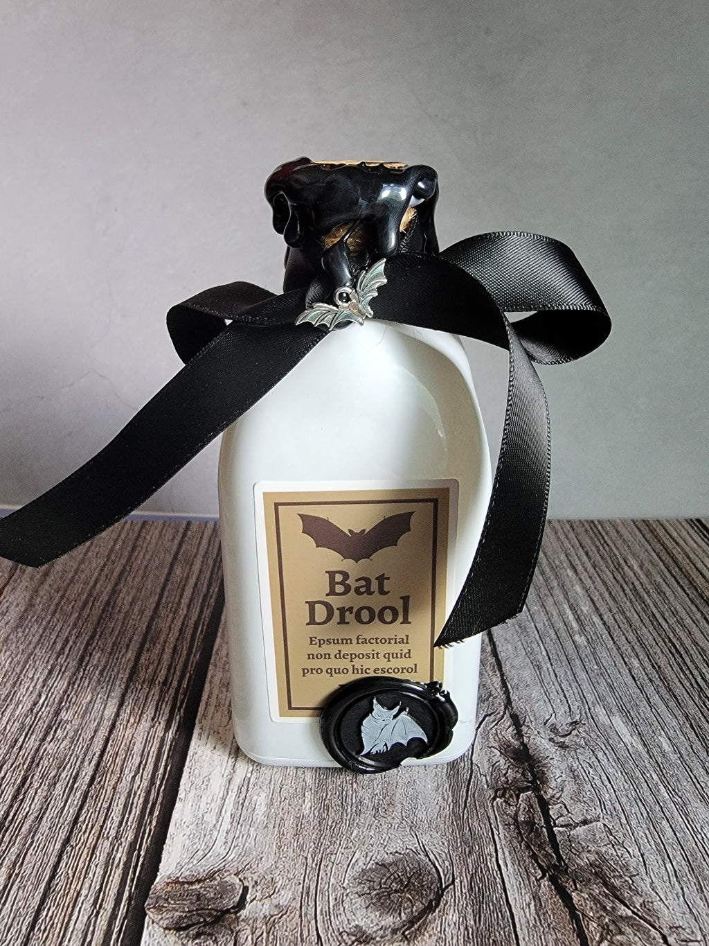 Halloween decor bottles perfect for goths, witches and anyone who enjoys witchy aesthetics. 