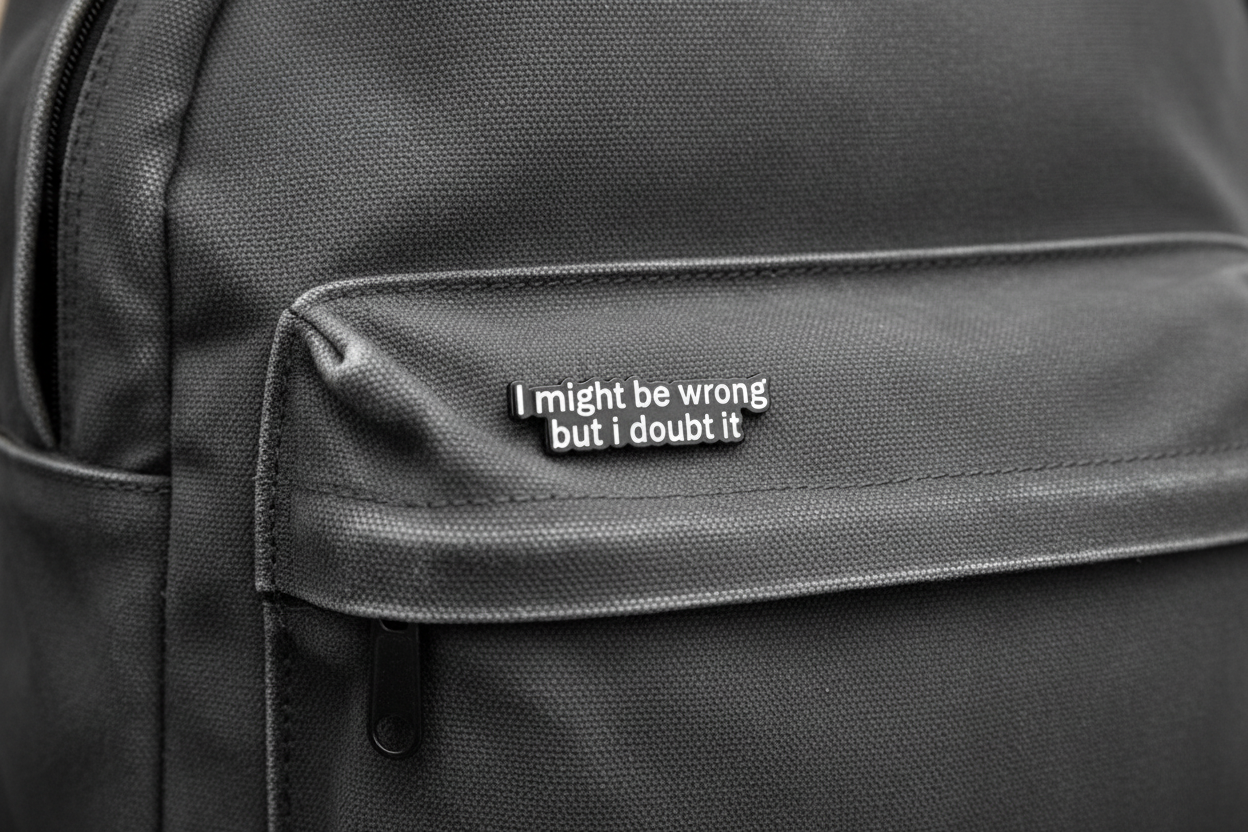 I might be Wrong...But I doubt it - Snarky Enamel Pin, Funny Coworker Gift, Bookbag and Lapel Pin