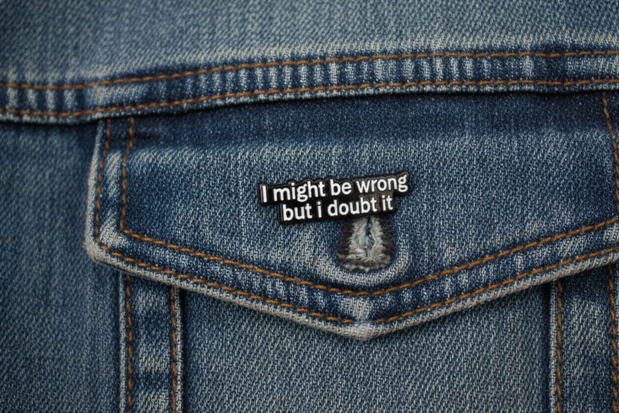 I might be Wrong...But I doubt it - Snarky Enamel Pin, Funny Coworker Gift, Bookbag and Lapel Pin