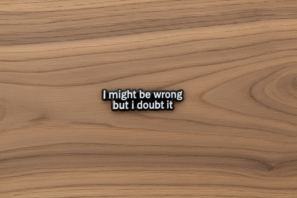 I might be Wrong...But I doubt it - Snarky Enamel Pin, Funny Coworker Gift, Bookbag and Lapel Pin
