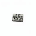 In my defense i was left unsupervised enamel pin featuring black and white stripe design, funny gift for jackets and bags