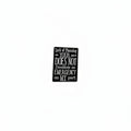 Lack of planning on your part does not constitue an emergency on my part enamel pin featuring black and white text design, funny gift for jackets and bags