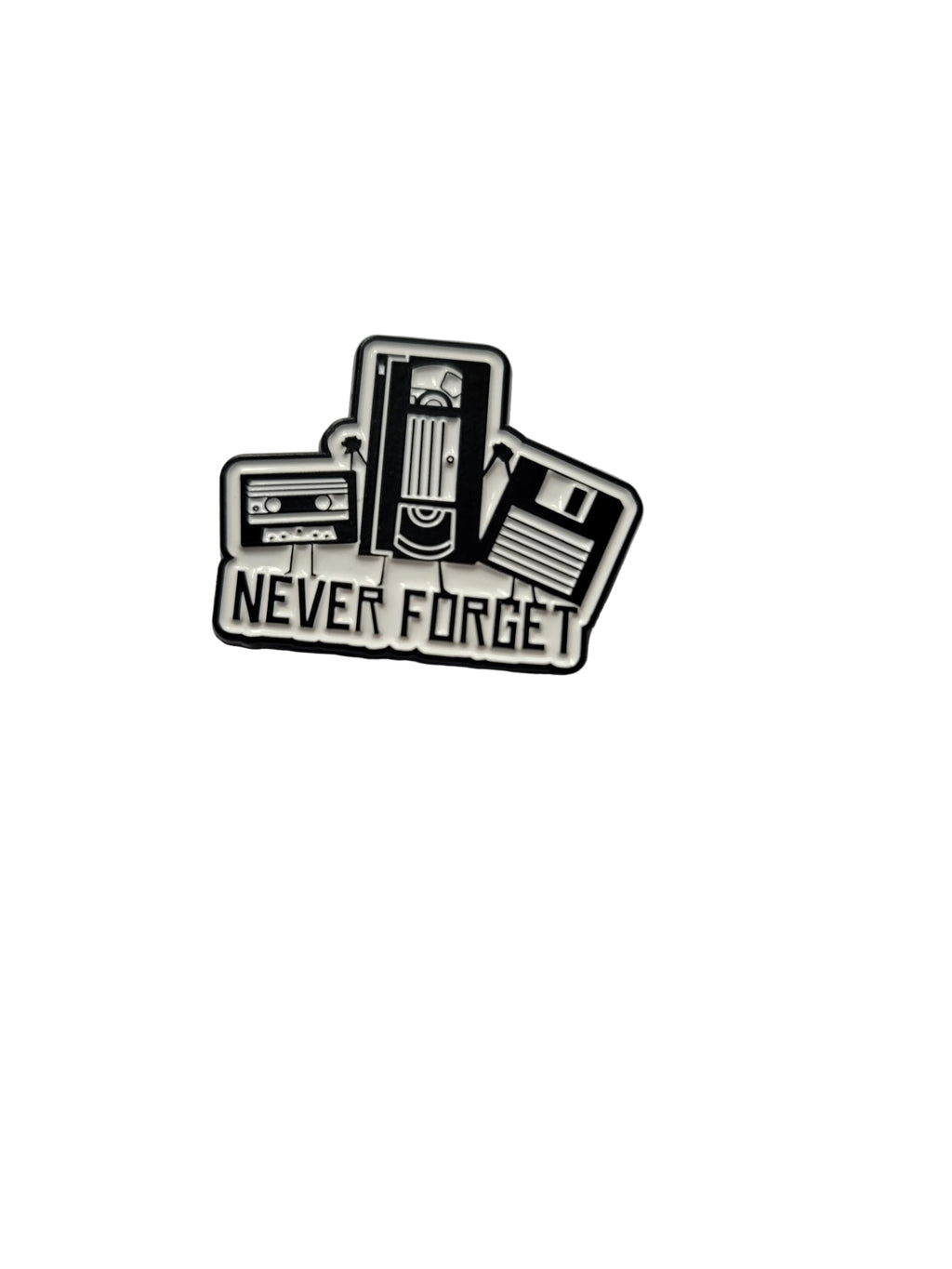 Never Forget Enamel Pin - Funny Meme Pin, Gen Z Gift, Lapel and Bookbag Pin
