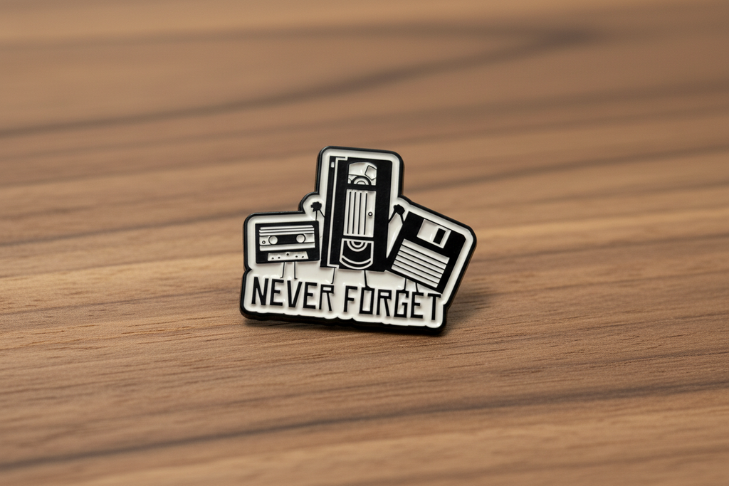 Never Forget Enamel Pin - Funny Meme Pin, Gen Z Gift, Lapel and Bookbag Pin