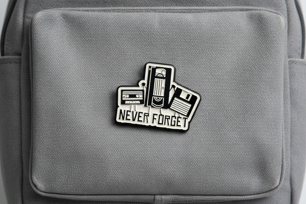 Never Forget Enamel Pin - Funny Meme Pin, Gen Z Gift, Lapel and Bookbag Pin