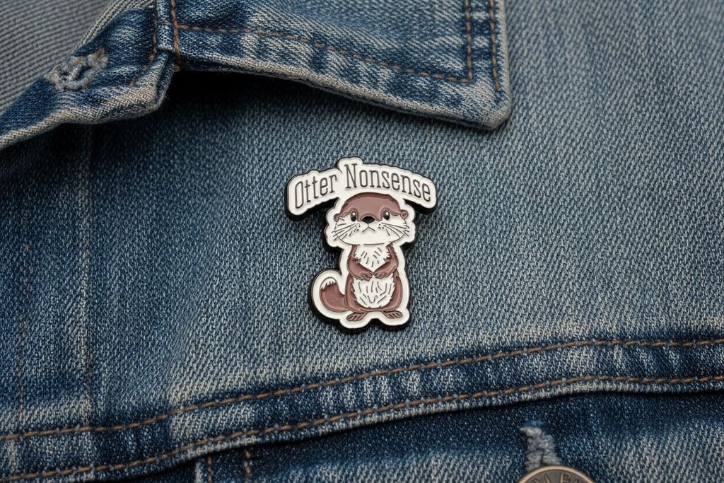 Otter Nonsense Enamel Pin- Cute Animal Pin, Otter Lover Gift, Bookbag and Lapel Pin