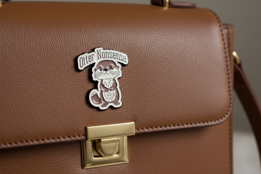 Otter Nonsense Enamel Pin- Cute Animal Pin, Otter Lover Gift, Bookbag and Lapel Pin