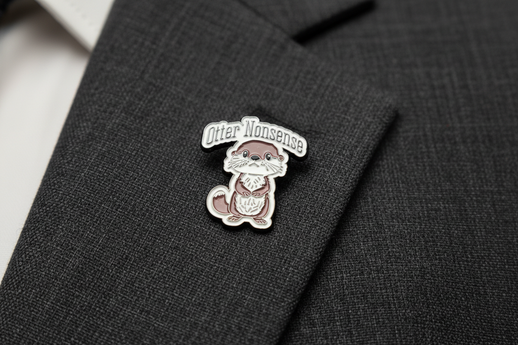 Otter Nonsense Enamel Pin- Cute Animal Pin, Otter Lover Gift, Bookbag and Lapel Pin