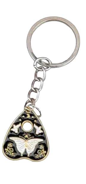 Planchette Keychain – Witchy Gothic Charm, Tarot Inspired Designs, Ouija Style Key Ring, Mystical Gift for Book Lovers
