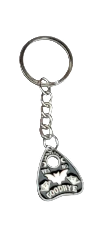 Planchette Keychain – Witchy Gothic Charm, Tarot Inspired Designs, Ouija Style Key Ring, Mystical Gift for Book Lovers