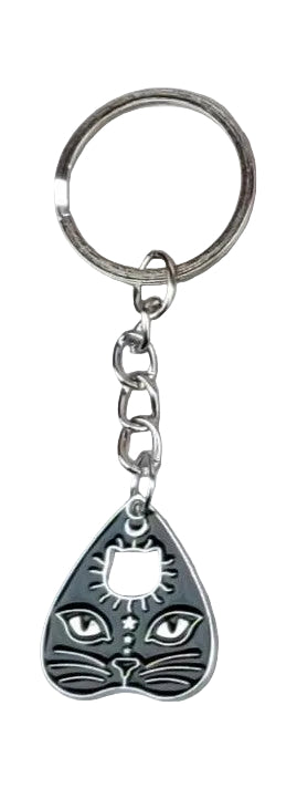 Planchette Keychain – Witchy Gothic Charm, Tarot Inspired Designs, Ouija Style Key Ring, Mystical Gift for Book Lovers