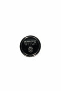 Round Witch Enamel Pin featuring silver pentagram, wiccan gift for jackets and bags 