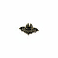 Stay Spooky Enamel Pin featuring cute bat design, goth gift for jackets and bags 