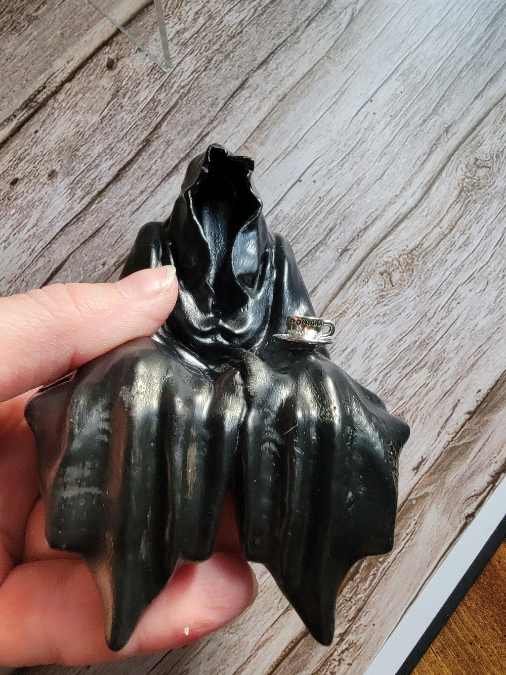 ACOTAR Inspired Suriel Shelf Sitter- Handmade Gothic Fantasy Decor with Tea Cup