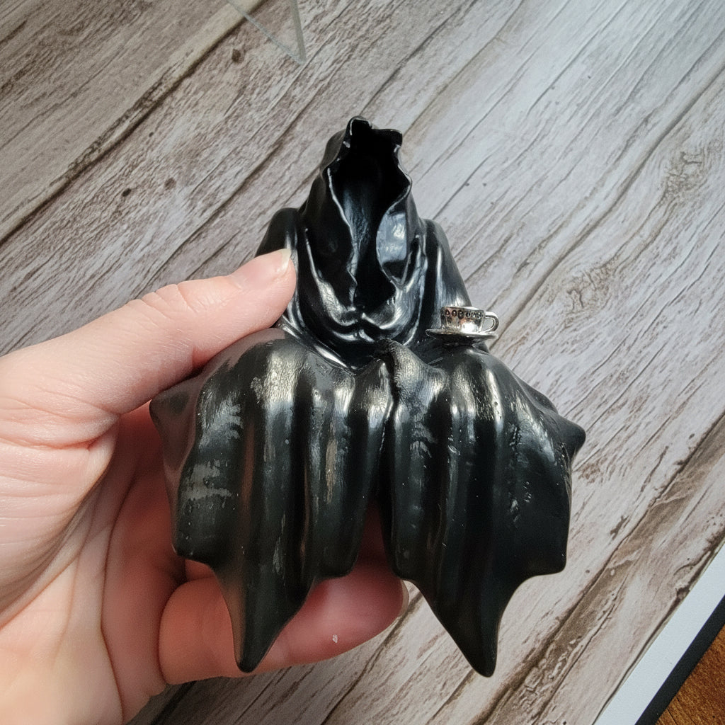 ACOTAR Inspired Suriel Shelf Sitter- Handmade Gothic Fantasy Decor with Tea Cup