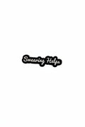 Black and white enamel pin that say s "swearing helps" on a white background