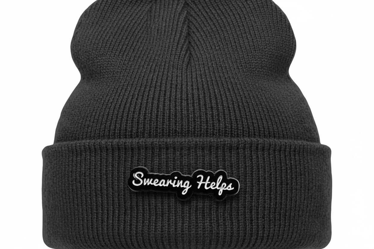 Swearing Helps Enamel Pin - Funny Meme Pin, Coworker Gift, Bookbag and Lapel Pin