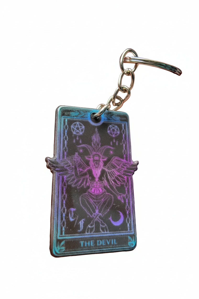 Tarot Card Keychain: Acrylic Witchy Goth Keychain