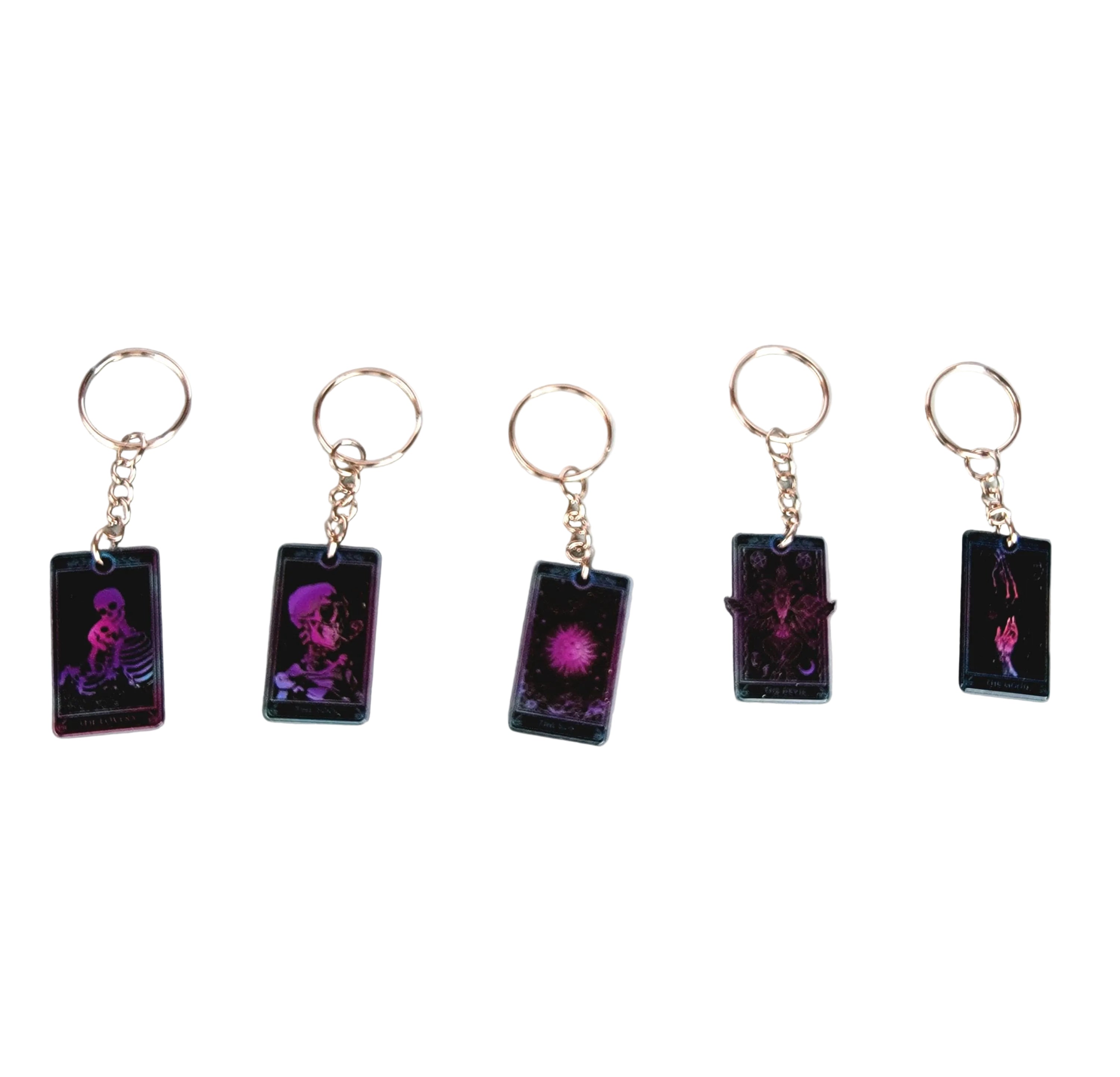 Tarot Card Keychain: Acrylic Witchy Goth Keychain