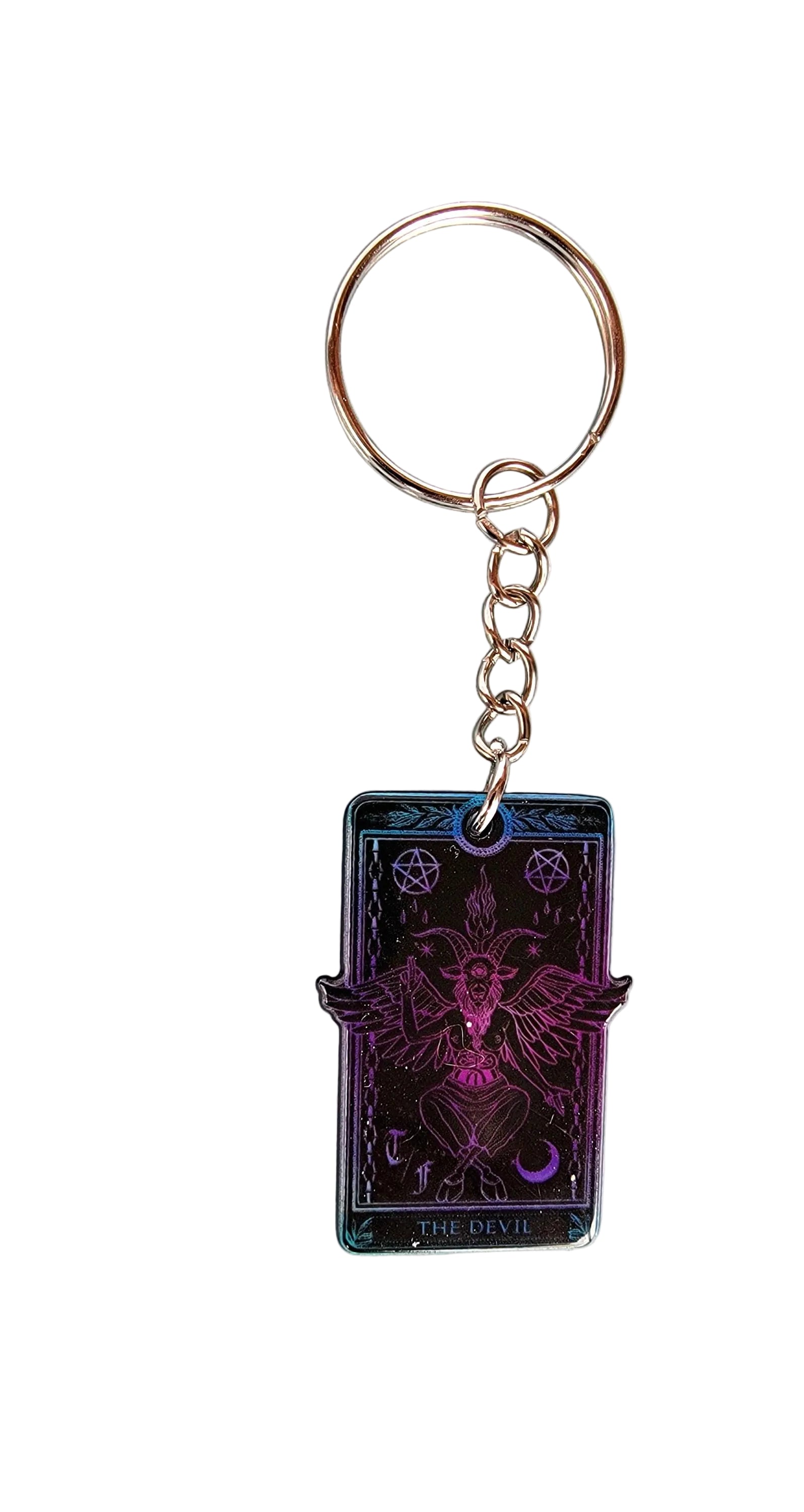 Tarot Card Keychain: Acrylic Witchy Goth Keychain