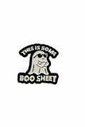 This Is Some Boo Sheet Enamel Pin featuring ghost in sunglasses, cute gift for jackets and bags 