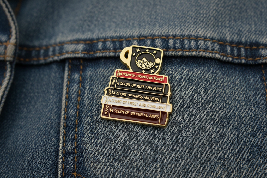 ACOTAR Books Enamel Pin - Fantasy Book Pin for BookTok Readers, Night Court Inspired Bookish Pin, Romantasy Reader Gift