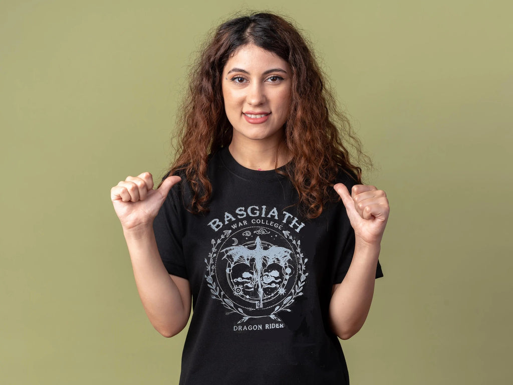 Dragon Rider Inspired Shirt - Fantasy Bookish Tee - Romantasy Reader T Shirt - Black or Gray S-XL