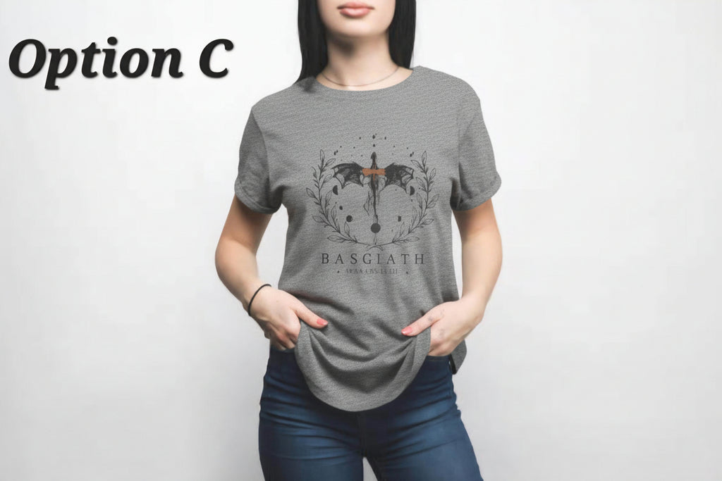 Dragon Rider Inspired Shirt - Fantasy Bookish Tee - Romantasy Reader T Shirt - Black or Gray S-XL
