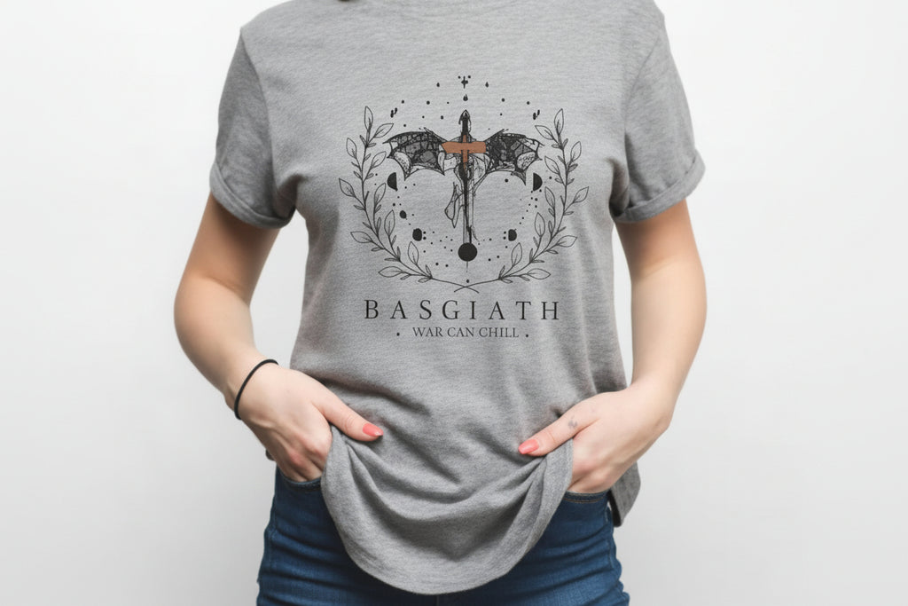 Dragon Rider Inspired Shirt - Fantasy Bookish Tee - Romantasy Reader T Shirt - Black or Gray S-XL