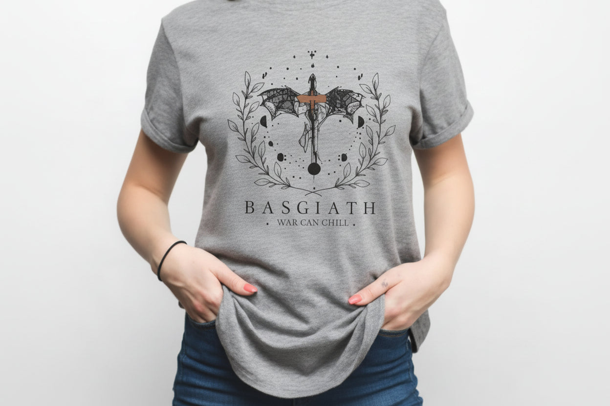 Dragon Rider Inspired Shirt - Fantasy Bookish Tee - Romantasy Reader T Shirt - Black or Gray S-XL