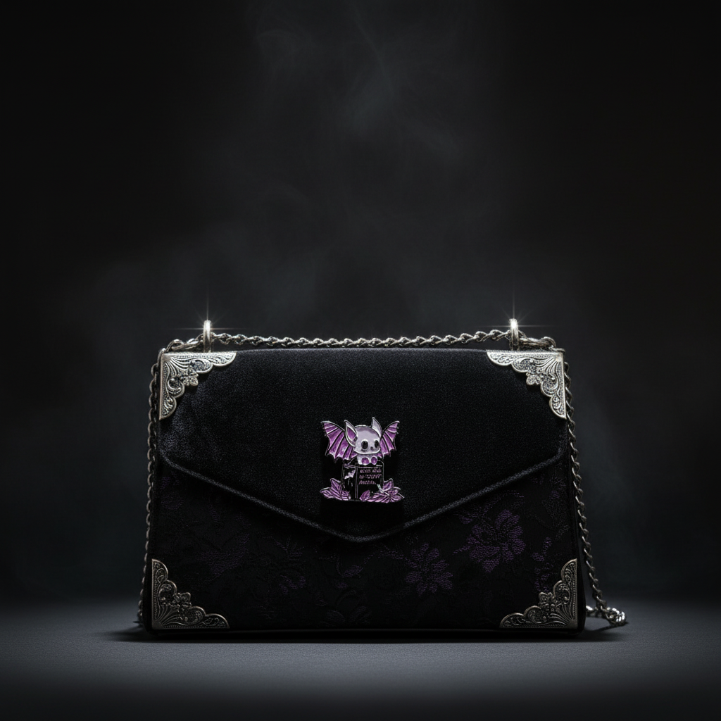 Bats are my spirit animal enamel pin attached to purse animal brooch accessory for bags and personal style
