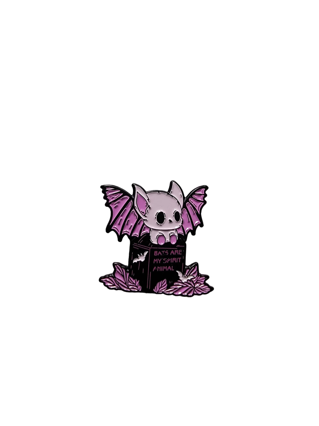 bats are my spirit animal enamel pin featuring a cute bat, goth gift for jackets and bags 