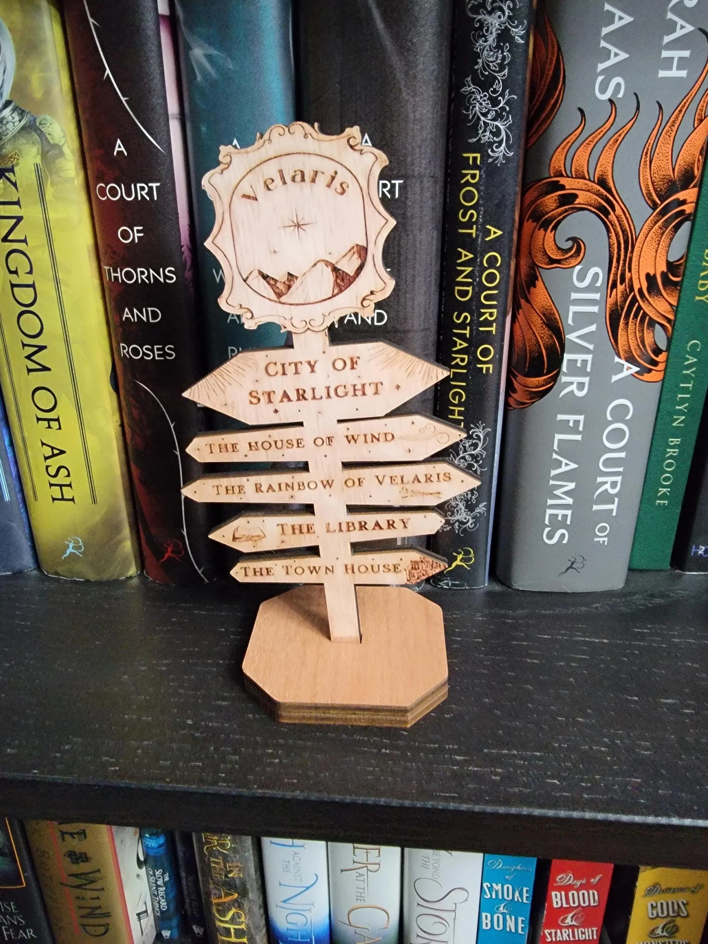ACOTAR & Fourth Wing Inspired Mini Fantasy Signs- Velaris & Prythian Bookshelf Decor