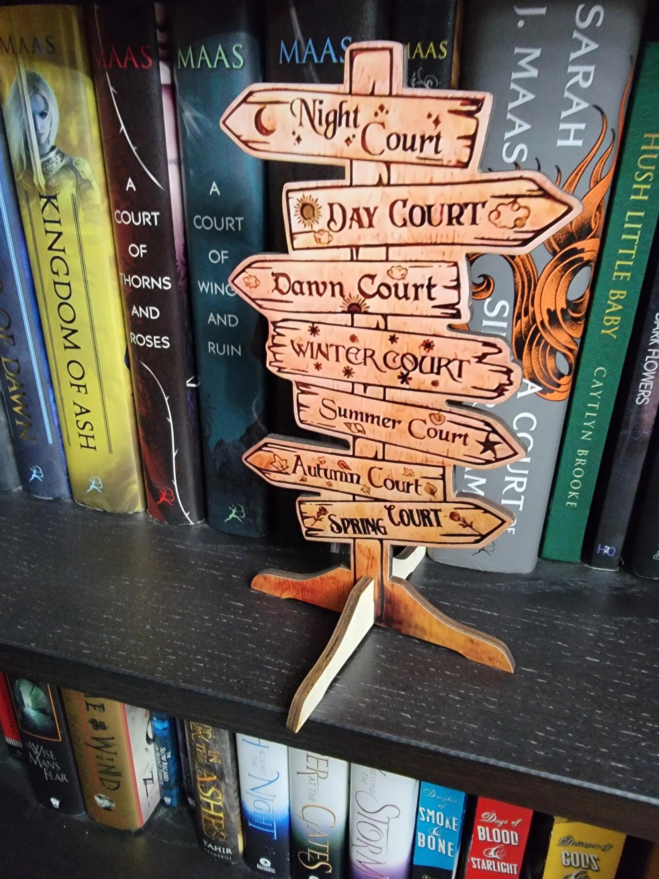 ACOTAR & Fourth Wing Inspired Mini Fantasy Signs- Velaris & Prythian Bookshelf Decor
