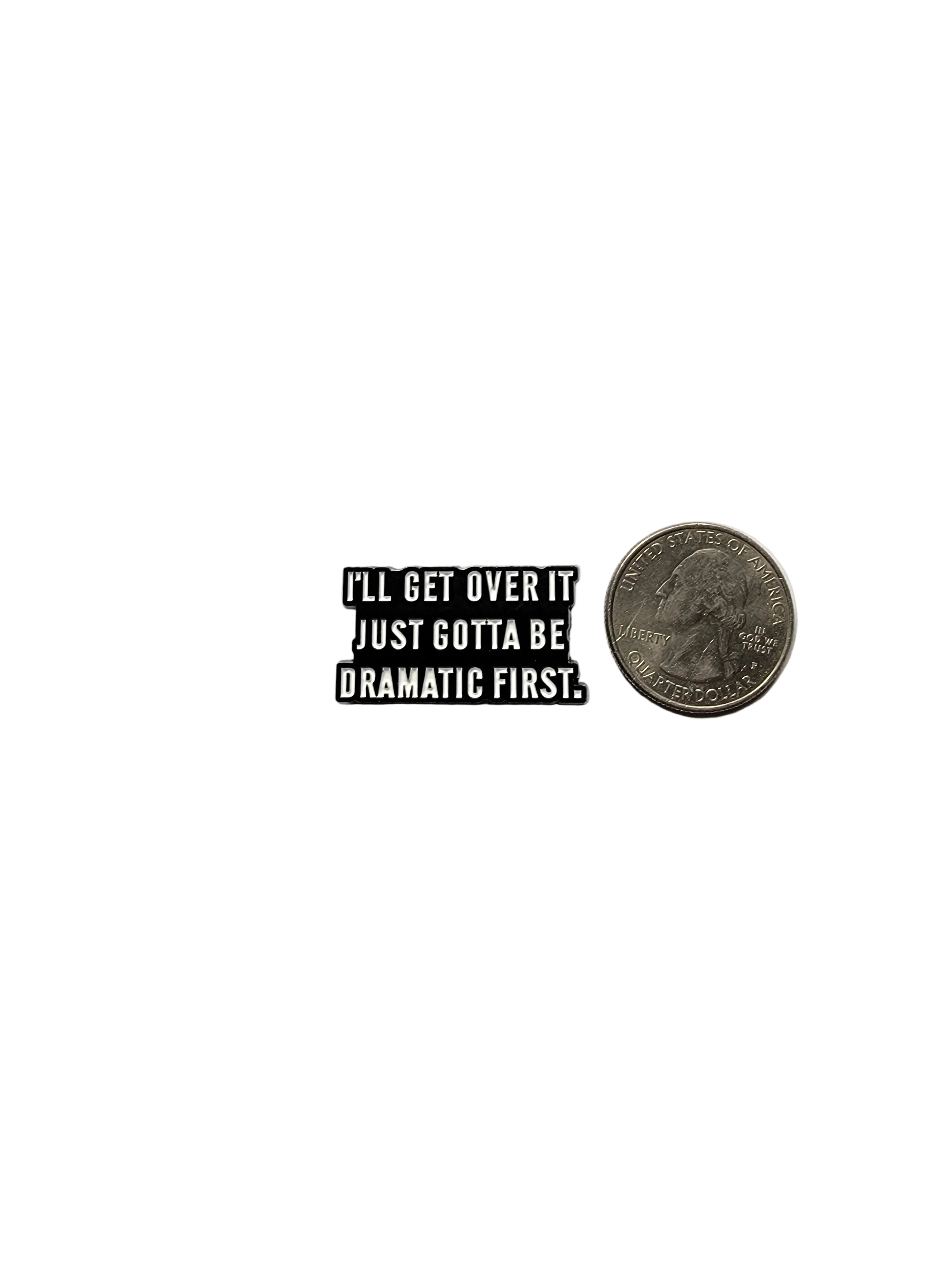 Small rectangular sign with text on a gray background