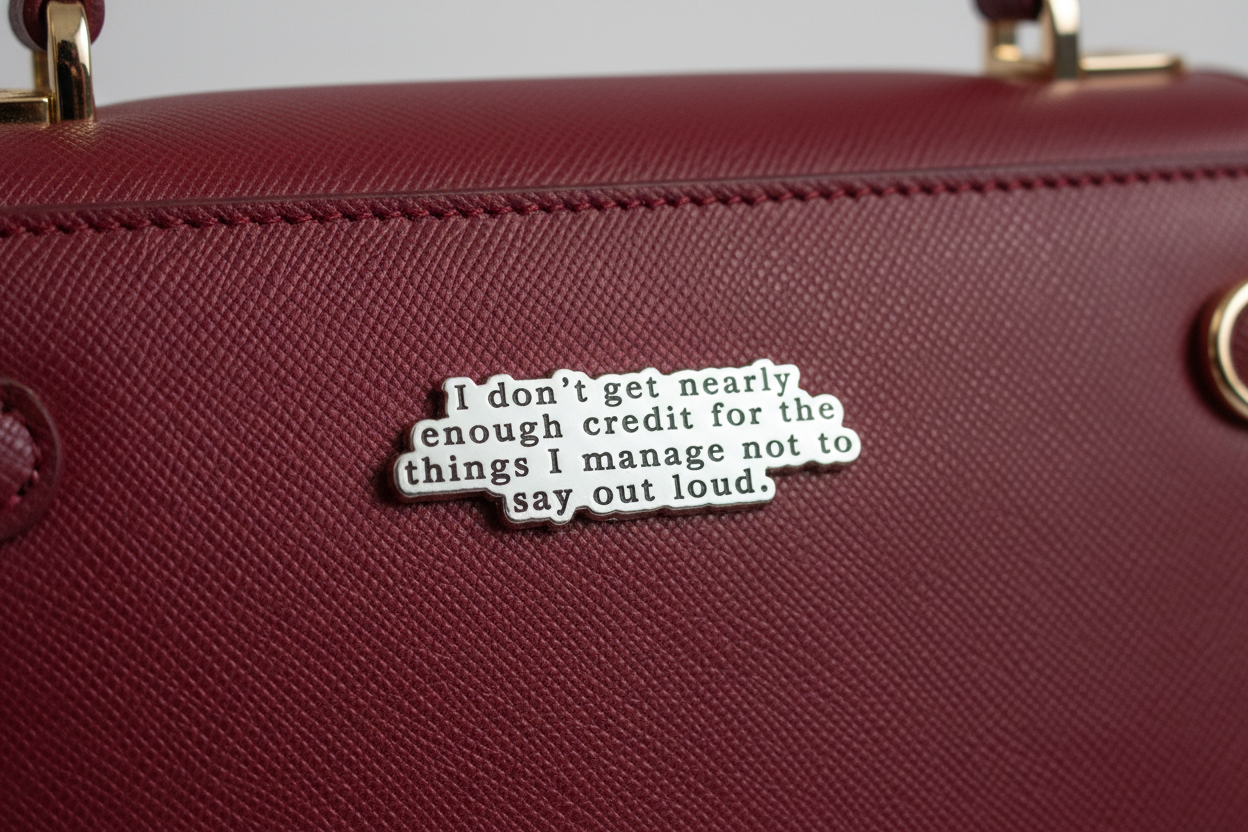 I Don't Get Nearly Enough Credit For the Things I Manage Not To Say Out Loud Funny Enamel Pin, Coworker Gift Lapel Backpack PIn