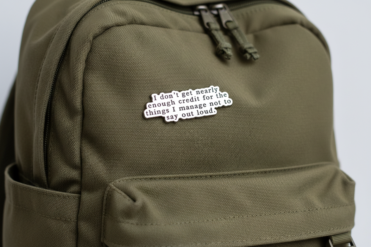 I Don't Get Nearly Enough Credit For the Things I Manage Not To Say Out Loud Funny Enamel Pin, Coworker Gift Lapel Backpack PIn