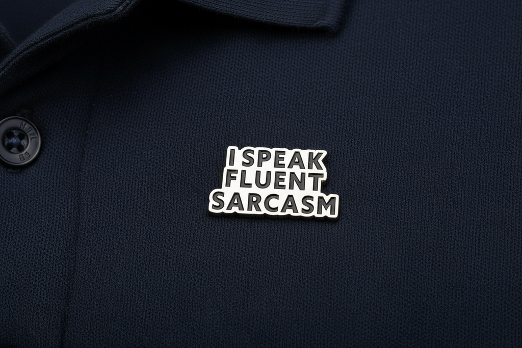 I Speak Fluent Sarcasm Enamel Pin - Funny Snarky Pin Teen Gift, Lapel Backpack Pin