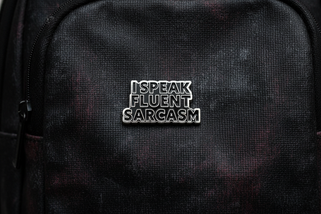 I Speak Fluent Sarcasm Enamel Pin - Funny Snarky Pin Teen Gift, Lapel Backpack Pin