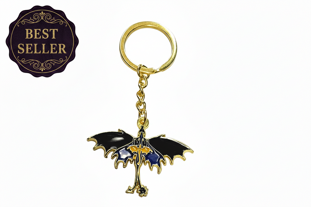 Fourth Wing Keychain, Tarin, Andarna, and Sgaeyl in Flight